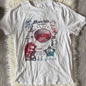 Jiberish Rocky Mountain High White Graphic T-Shirt